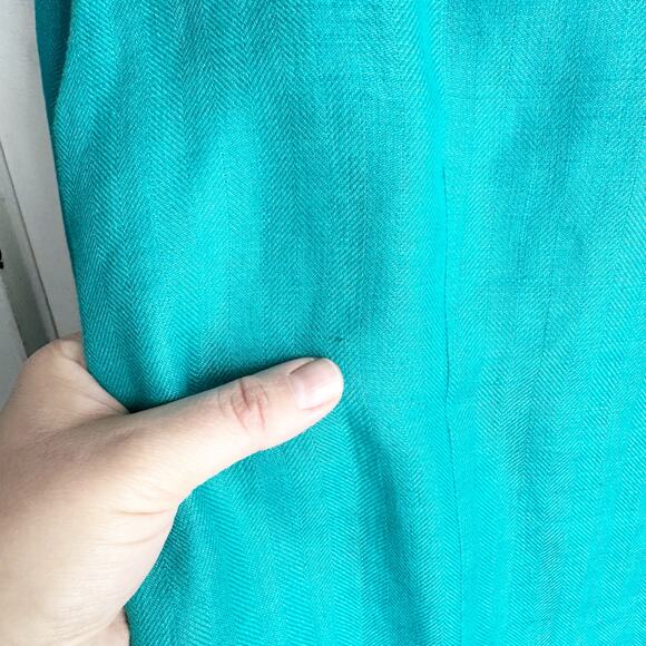 Lauren Ralph Lauren LRL Collared 100% Linen Button Down Notch Sleeve Short Top L - Picture 7 of 9